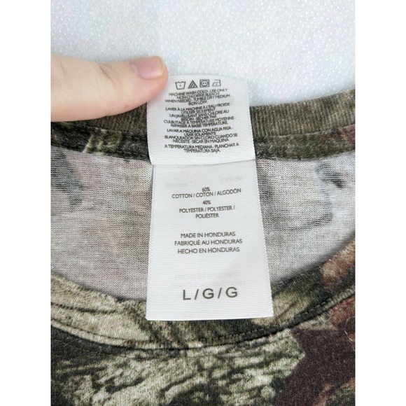 Womens Mossy Oak Break Up Infinity Camo T Shirt Size L Hunting Green Brown - Picture 4 of 9